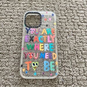 Casetify clear “You are exactly where you need to be” case- Iphone 13 pro max